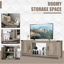 Electric Fireplace TV Stand with Storage Cabinets for TVs up to 70 Inch-Natural by LJGDeals