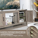 Electric Fireplace TV Stand with Storage Cabinets for TVs up to 70 Inch-Natural by LJGDeals