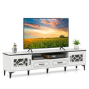 Farmhouse TV Stand for TVs up to 80 Inch with 2 Drawers by LJGDeals