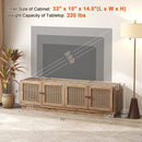Farmhouse TV Stand for TVs up to 75 Inches with 2 Cabinets-Oak by DirectDeals