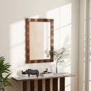 41.5 x 28 inches Farmhouse Wall Mirror with Solid Wood Frame by LJGDeals