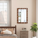 41.5 x 28 inches Farmhouse Wall Mirror with Solid Wood Frame by LJGDeals