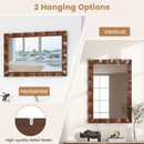 41.5 x 28 inches Farmhouse Wall Mirror with Solid Wood Frame by LJGDeals