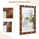 41.5 x 28 inches Farmhouse Wall Mirror with Solid Wood Frame by LJGDeals
