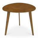 Farmhouse Wooden Round Dining Table for 4-Walnut by LJGDeals