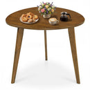 Farmhouse Wooden Round Dining Table for 4-Walnut by LJGDeals