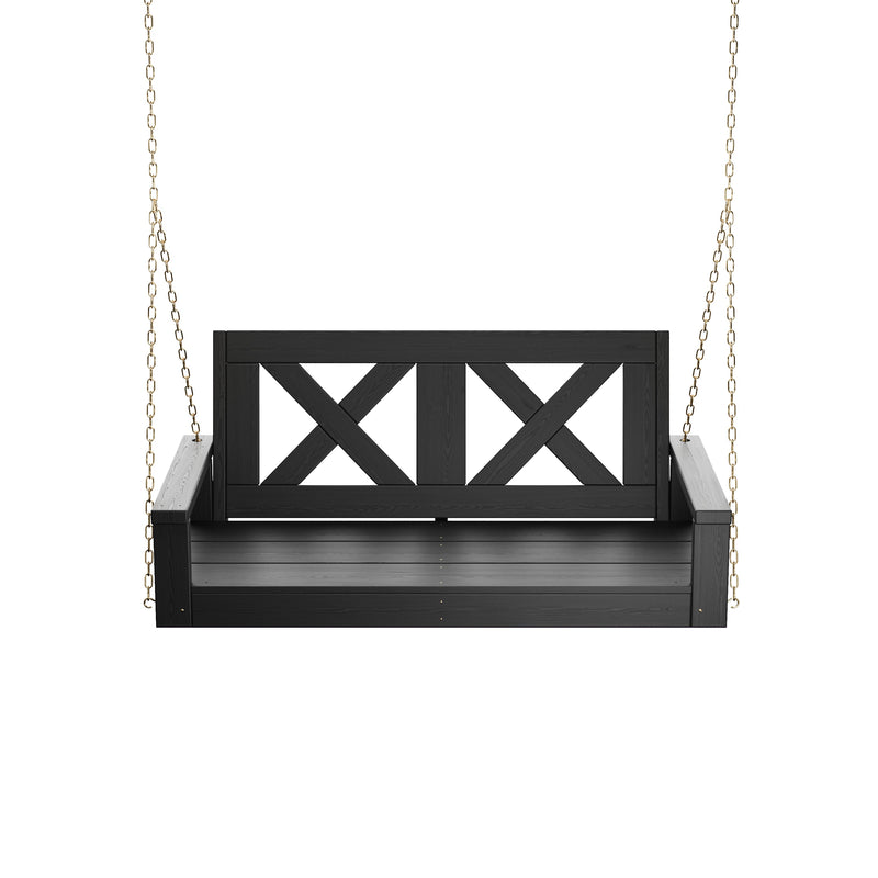 Porchgate Amish Heavy Duty 700 Lb 5-Foot Farmhouse Porch Swing - Tricorn Black