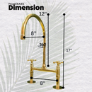 Unlacquered Brass Kitchen Faucet - 8" Bridge Faucet