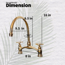 Antique Brass Kitchen Faucet - Unlacquered Brass Kitchen Faucets by Palmeraies