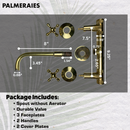 Wall Mounted Brass Faucet - Unlacquered Brass Bathroom Faucet by Palmeraies