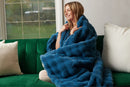Faux Fur Wave Throw Blanket