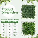 12 Pieces 20 x 20 Inch Artificial Greenery Foliage Panels with Insertable Branches by LJGDeals
