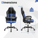 Ergonomic Gaming Chair with Removable Head Pillow & Rocking by LJGDeals
