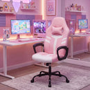 Ergonomic Gaming Chair with Removable Head Pillow & Rocking by LJGDeals
