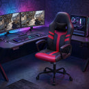 Ergonomic Gaming Chair with Removable Head Pillow & Rocking by LJGDeals