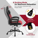 Ergonomic Gaming Chair with Removable Head Pillow & Rocking by LJGDeals