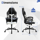 Ergonomic Gaming Chair with Removable Head Pillow & Rocking by DirectDeals