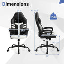 Ergonomic Gaming Chair with Removable Head Pillow & Rocking by LJGDeals