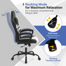 Ergonomic Gaming Chair with Removable Head Pillow & Rocking by LJGDeals