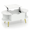Lift Top Coffee Table with Hidden Compartment and Shelves