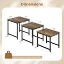 Nesting Tables Set of 3 with Faux Marble Top and Metal Frame by LJGDeals