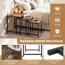 Nesting Tables Set of 3 with Faux Marble Top and Metal Frame by LJGDeals