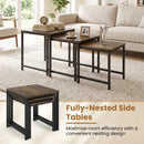 Nesting Tables Set of 3 with Faux Marble Top and Metal Frame by LJGDeals