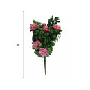 Pink Rose Bunch Artificial Hanging Plant 18in – UV Resistant