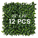 12 Pieces 20 x 20 Inch Artificial Topiary Gardenia Shrub Grass Panels by LJGDeals