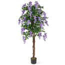 5.5 FT Faux Wisteria Plant in Nursery Pot with Blooming Flowers by LJGDeals