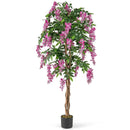 5.5 FT Faux Wisteria Plant in Nursery Pot with Blooming Flowers by LJGDeals