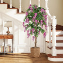 5.5 FT Faux Wisteria Plant in Nursery Pot with Blooming Flowers by LJGDeals