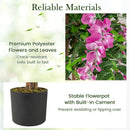 5.5 FT Faux Wisteria Plant in Nursery Pot with Blooming Flowers-Rose Red