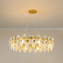 Feather Crystal Abalone Chandelier