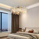 Feather Crystal Abalone Chandelier