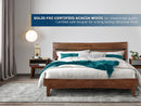 [Buy 1 Get 1] Aurora Solid Wood Bed Frame & Nightstand