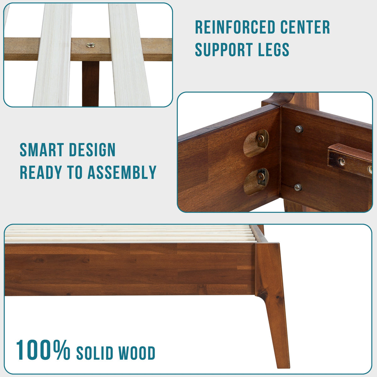Callisto Solid Wood Bed Frame, photo 20 of 23