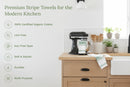 Striped Kitchen Towels by Organic Cotton Mart