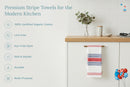 Striped Kitchen Towels by Organic Cotton Mart