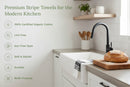 Striped Kitchen Towels by Organic Cotton Mart