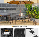 37 Inch Square Patio Dining Table with Umbrella Pole Hole by DirectDeals