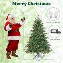 6/7/8 Feet Christmas Tree with Warm White LED Lights and Pine Cones