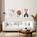 Boho Abstract Art Set of 3 - Modern Poster Bundle by Wall Art Set