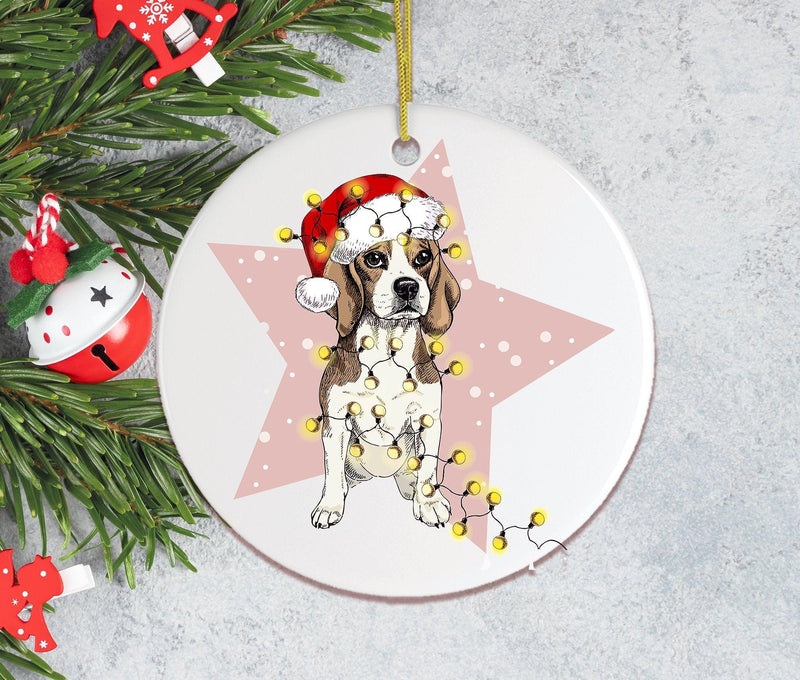 Festive Christmas Beagle Ornament