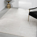 Pulse White Machine Woven Rug
