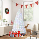 6/7 Feet Pre-Lit Fiber Optic White Snow-Flocked Artificial Christmas Tree by LJGDeals