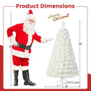6/7 Feet Pre-Lit Fiber Optic White Snow-Flocked Artificial Christmas Tree by LJGDeals