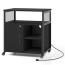 Mobile File Cabinet with Charging Station on Wheels by LJGDeals