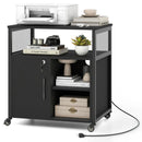 Mobile File Cabinet with Charging Station on Wheels by DirectDeals