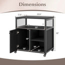 Mobile File Cabinet with Charging Station on Wheels by LJGDeals
